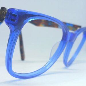 NWOT Royal Blue Eyeglass Frames w Tortoise Shell Havana 53-18-140 53mm M America